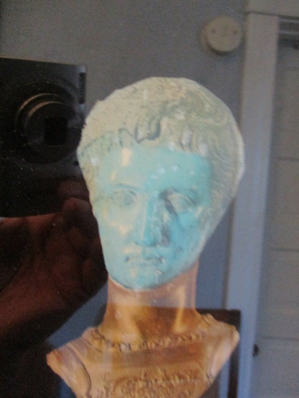 Original Art Gold Leaf Ceasar Bust on Glass Hollywood Regency Picture Framed!1 gallery