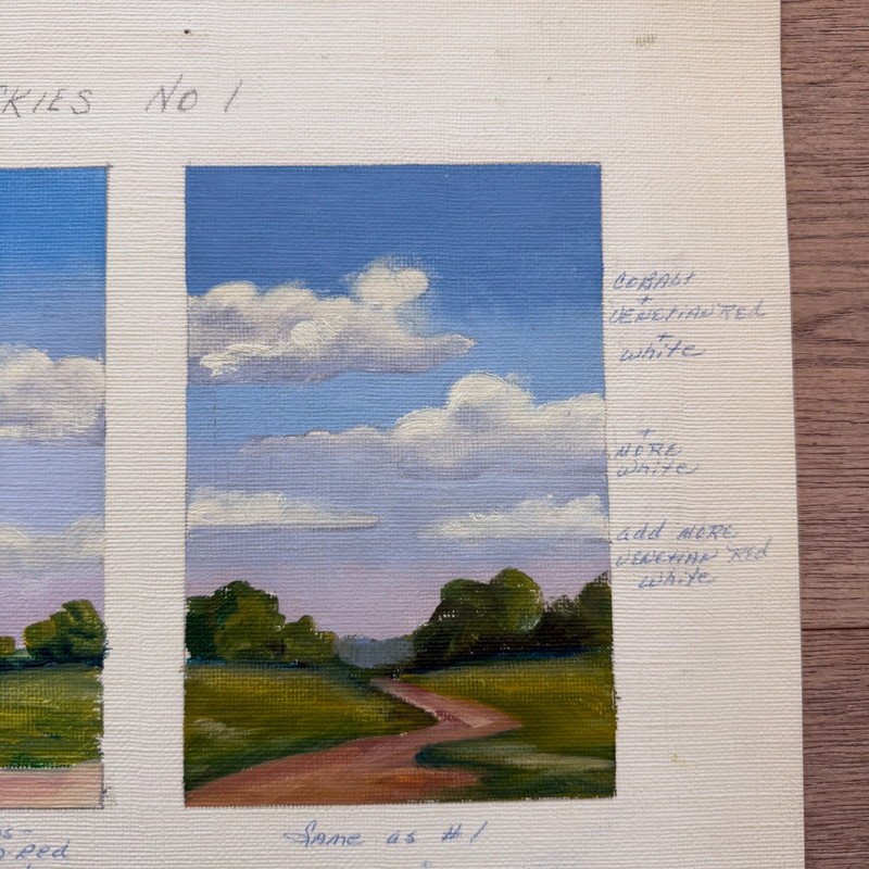 x2 Sky Cloud Painting Studies Landscape Color Notes 16x12 in Canvas gallery