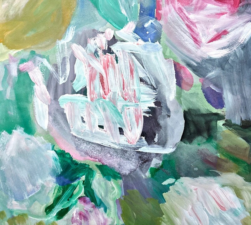 Sigrid Kopfermann, mixed media 1983, signed, Düsseldorf, Berlin Informel gallery