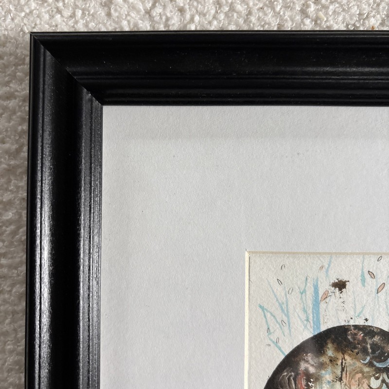 Max Kauffman - Sail Through - Original 5x5 Watercolor Painting - Framed gallery