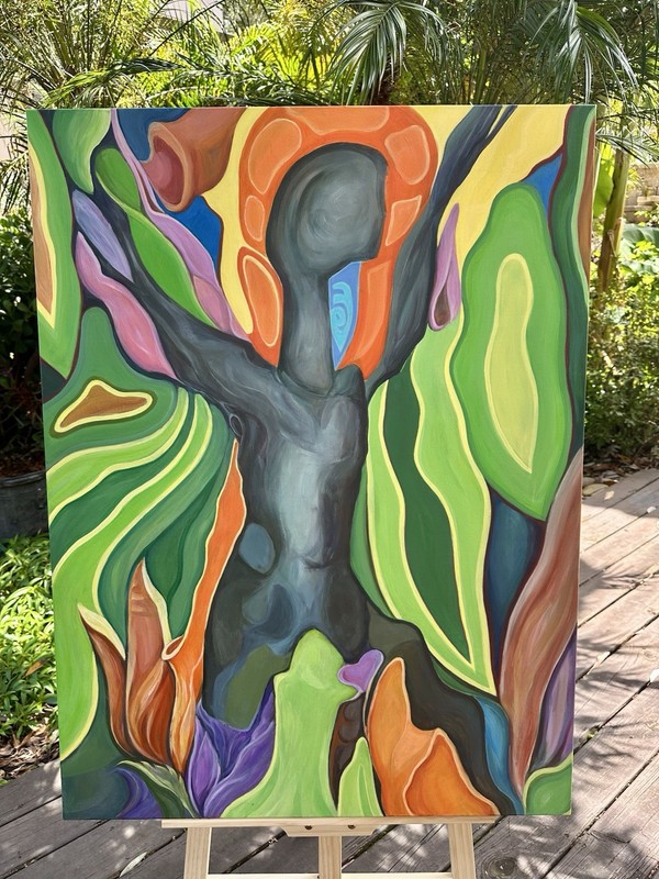 Acrylic Painting Original Artwork Eucalyptus Tree