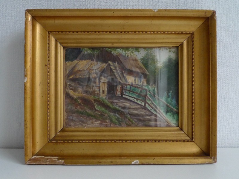 Knud Erik Larsen (Danish 1865-1922) House In The Woods – High Quality Watercolor