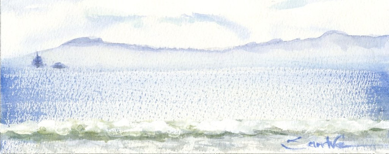 Islands in the Distance – SandraWatercolors™ – Original Watercolor Painting