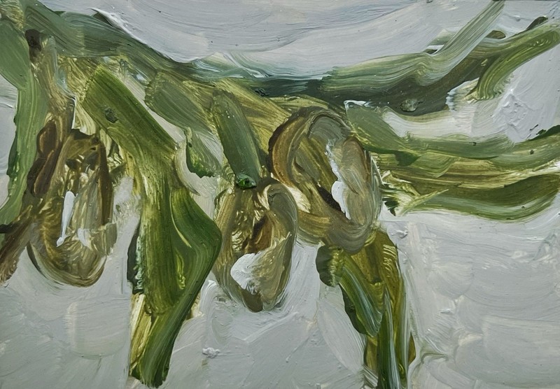 Green Olives Painting Framed Olive Tree Branch Mini Art Mediterranean Wall Decor gallery