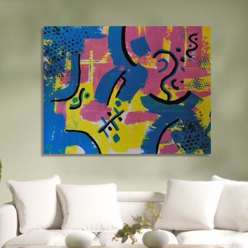Mark Little, Authentic, original,Painting￼, 81” X 62” Acrylic, Abstract, POP Art gallery