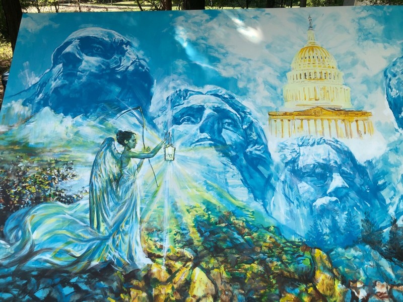 "Angelic Masterpiece" LARGE original Acrylic Painting by Artist Doug West gallery