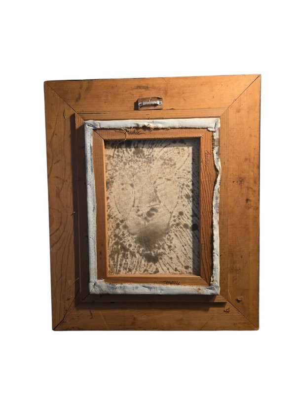 1970's Lion Framed Textured Oil Painting Artistic By Frank Walcutt 24" x 20" gallery