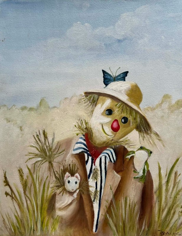 FAYE NAGLE AUSTRALIAN OIL «SCARECROW AND MOUSE» C 2000