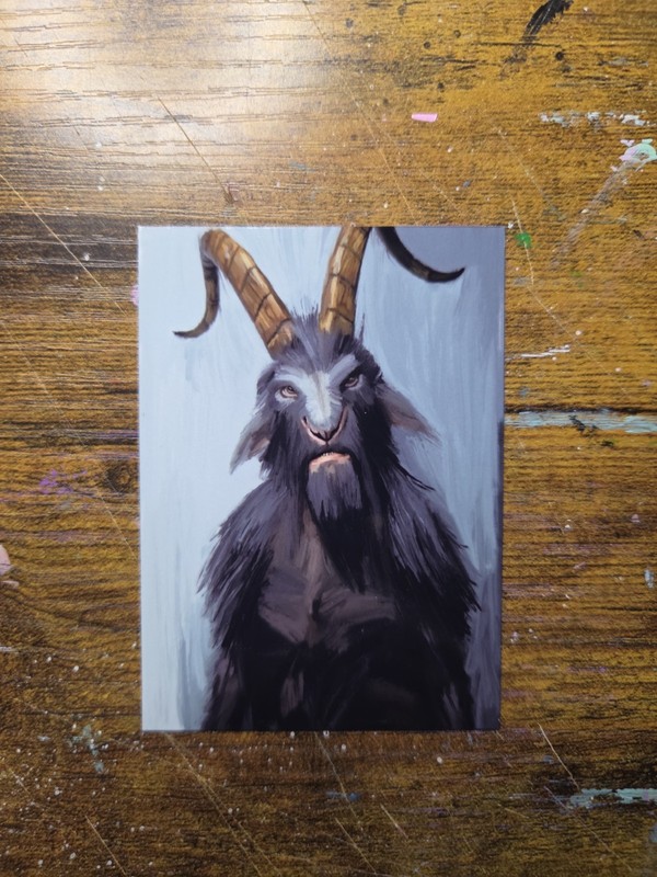 ACEO *Art Print "Beast" Digital Oil Painting 2.5x3.5 gallery
