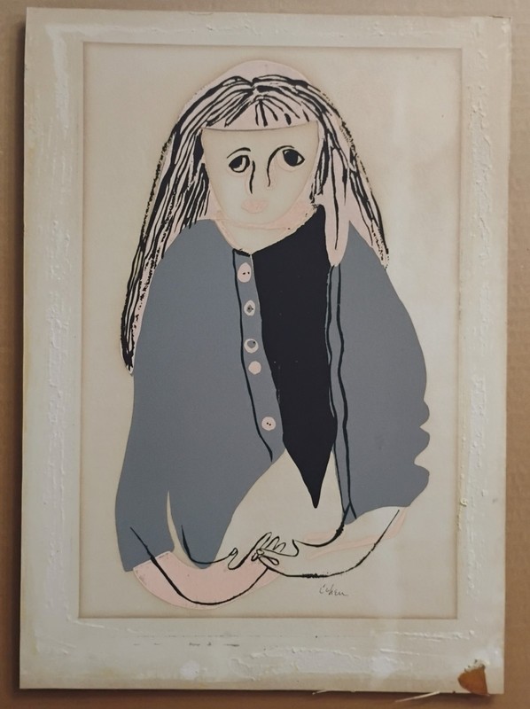 Cohen Art Signed Rare Silk Screen Vintage Mystery Artist Vintage Art gallery