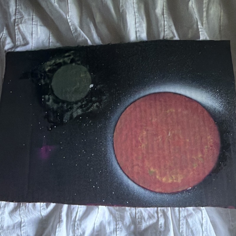 Abstract Outer Space Planet Painting – homemade by me