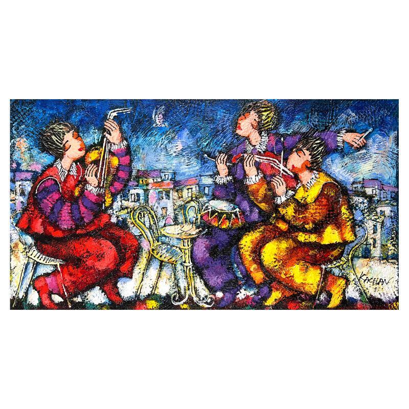 Michael Kachan Hand Signed Original Painting on Canvas with LOA