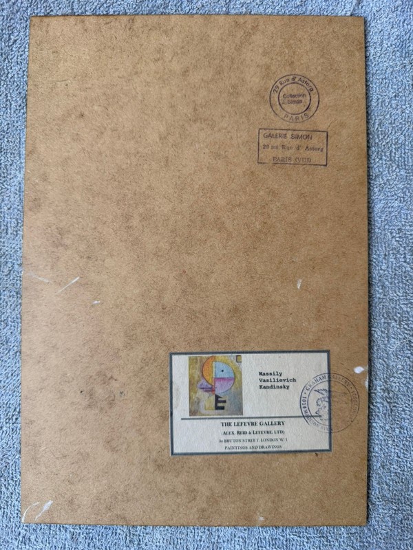 wassily kandinsky , framed oil painting on wood, sealed and signed. gallery