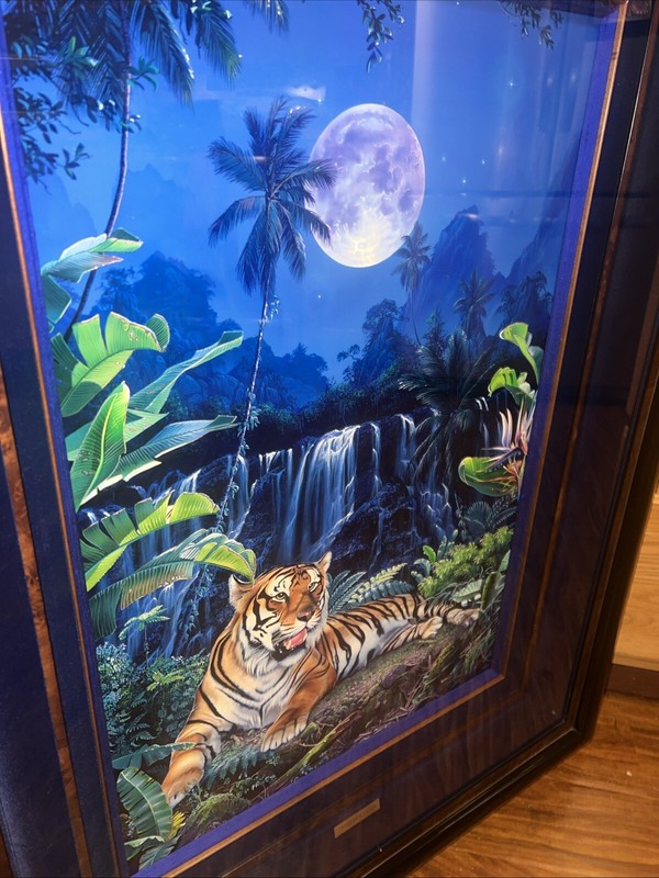 Christian Riese Lassen,EYES OF THE TIGER, LE 90/225 SIGNED Framed & matted 35×45