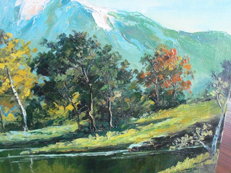 OLD OIL ON CANVAS SIGNED gallery