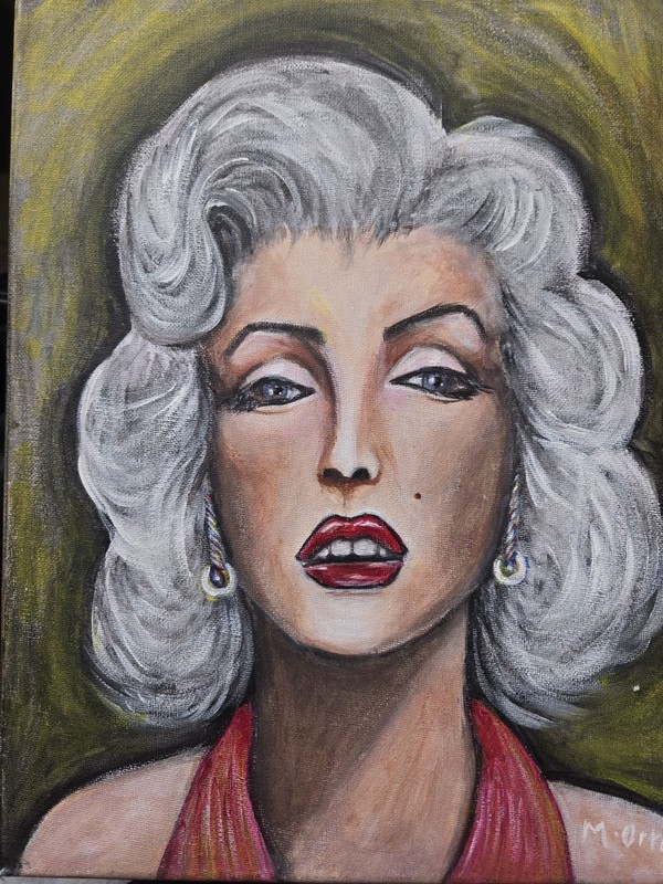 Marilyn MONROE Acrylic Art ORIGINAL by M Ortiz
