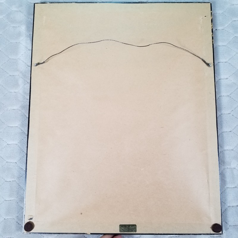 VTG Authentic Papyrus Hand Painted Egyptian Hunter Rabbit Antelope FRAMED gallery