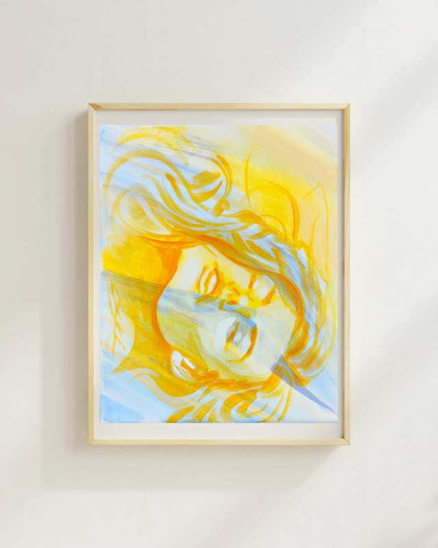 OSKI Radiant Glare Portrait 8×10 Canvas Fine Art Original Expressionism Painting
