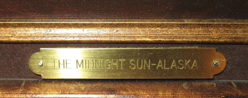 DOROTHY ELVA HOLBROOK "THE MIDNIGHT SUN ALASKA" OIL ON CANVAS SEASCAPE PAINTING gallery