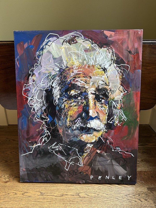 Steve Penley – Albert Einstein – Original Painting – 30” X 24”
