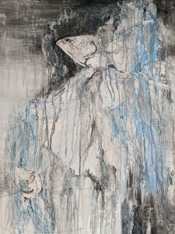 Natalie (Jackson) Andersen (b. 20th Century), Ashitaka / Dancing (2014) 2' x 2' gallery