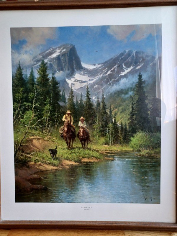 "Beside Still Waters" by G Harvey. Framed Special Edition Print, includes COA gallery