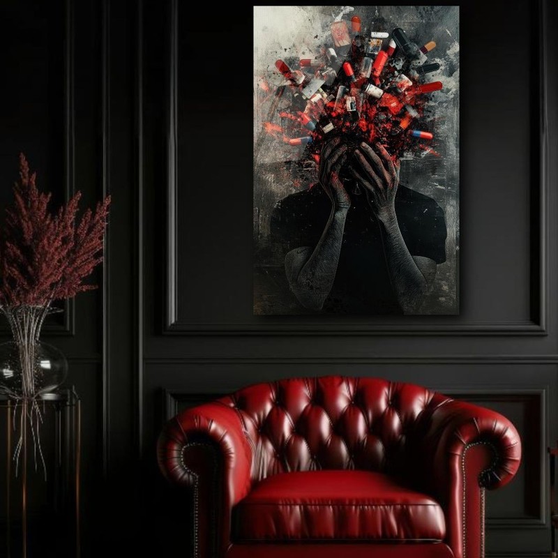 3D Painting Surreal Mind Explosion Art UV Printed Acrylic Glass Modern Decor gallery
