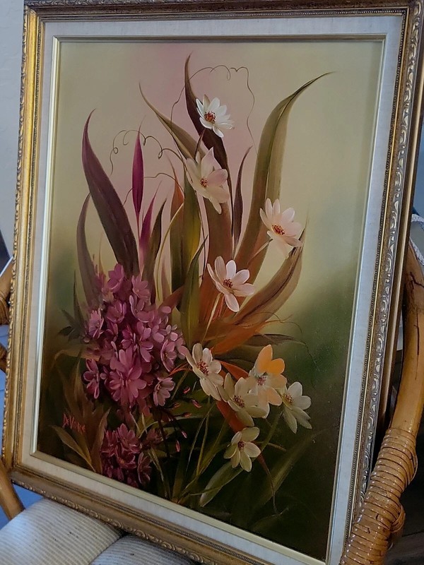 James Devore Original Oil Painting Wildflowers in Sunlight 24″x28″ Framed Excell