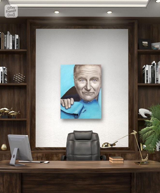 🔵 Robin Williams / Original Oill Painting Famous Actor Portrait Celebrities gallery