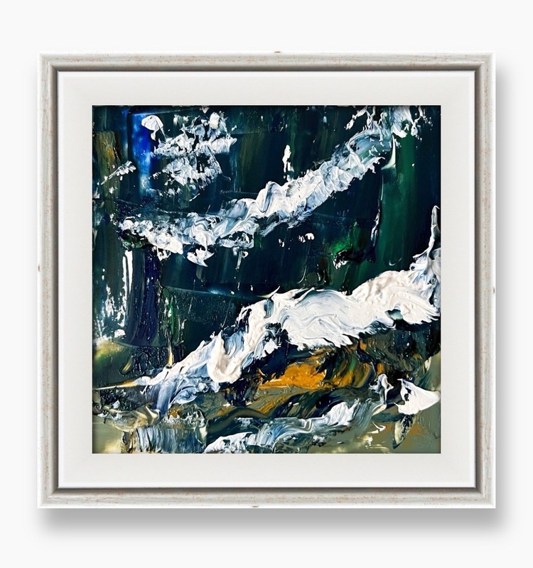 Malibu Abstract Expressionism Artwork • Ocean Foam & Coastal Energy Textured Art gallery