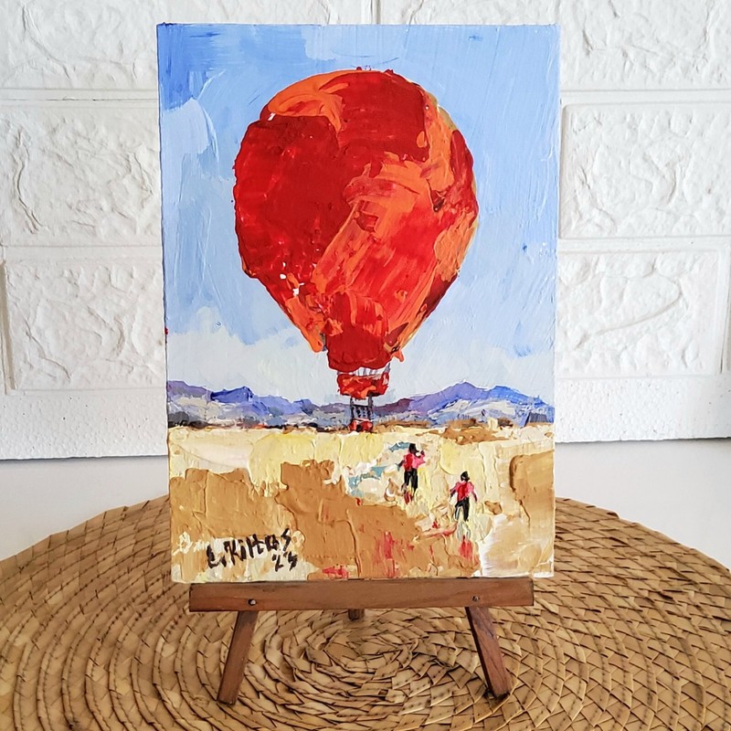 Original Painting Aerostat Cappadocia Journey Acrylic Modern Wall Art Hand made gallery
