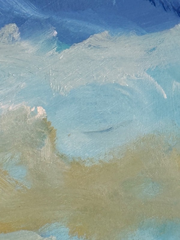 R Stevens Contemporary Impressionist Landscape Painting Blue Sky Acrylic Art gallery