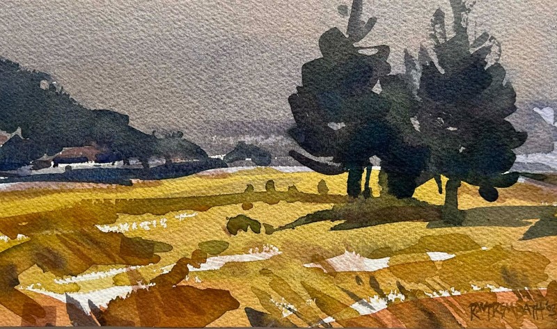 R. W. TREMBATH AUSTRALIAN WC «GOLD AND GREY LANDSCAPE» 2003