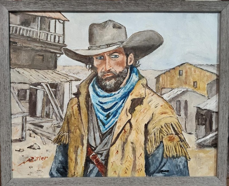 Original Western Oil Painting «Colton» by Marc Bitler