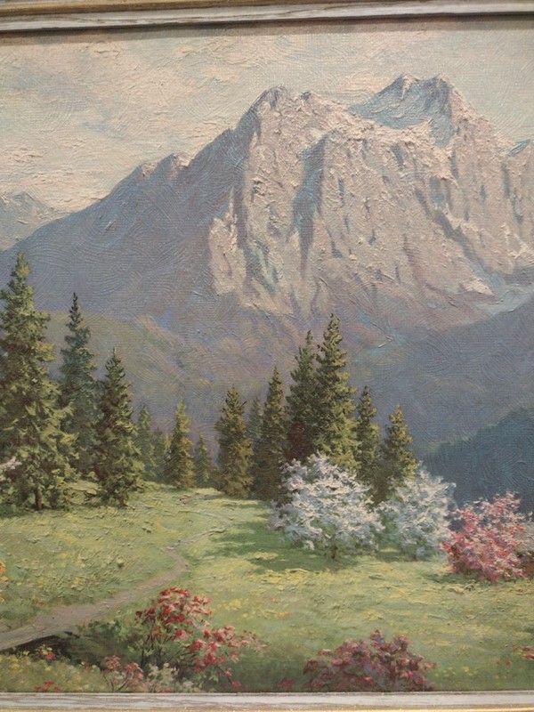 Gorgeous Vintage Signed Robert Spencer Mountain Trees Landscape Painting gallery