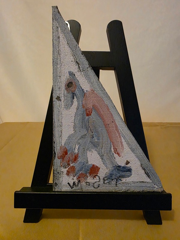 Mose Tolliver Mose T signed Dragon/Bird Painting on Wood Outsider Folk Art