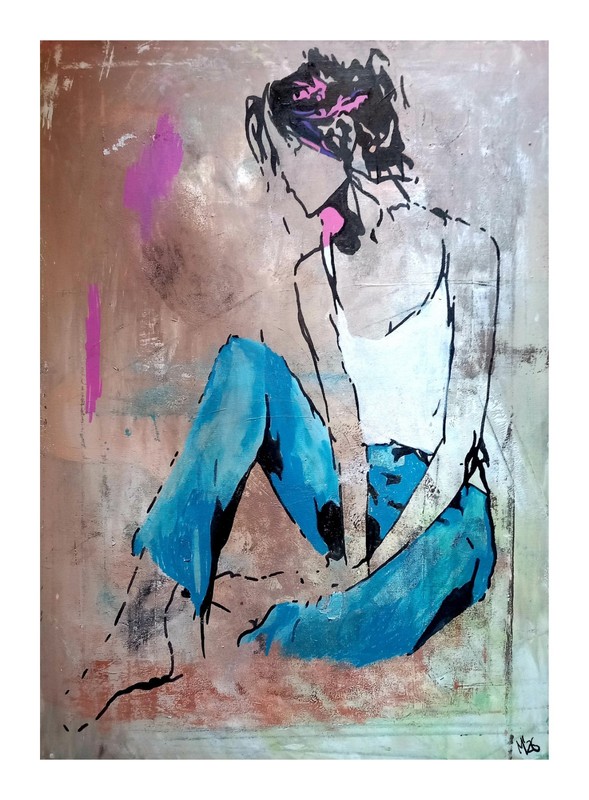Original painting unique signed abstract modern art painting picture street art