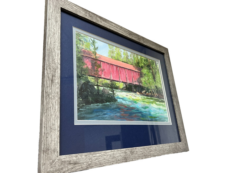 California Impressionism Oil on Canvas Yosemite's Wawona Bridge Plein Aire gallery