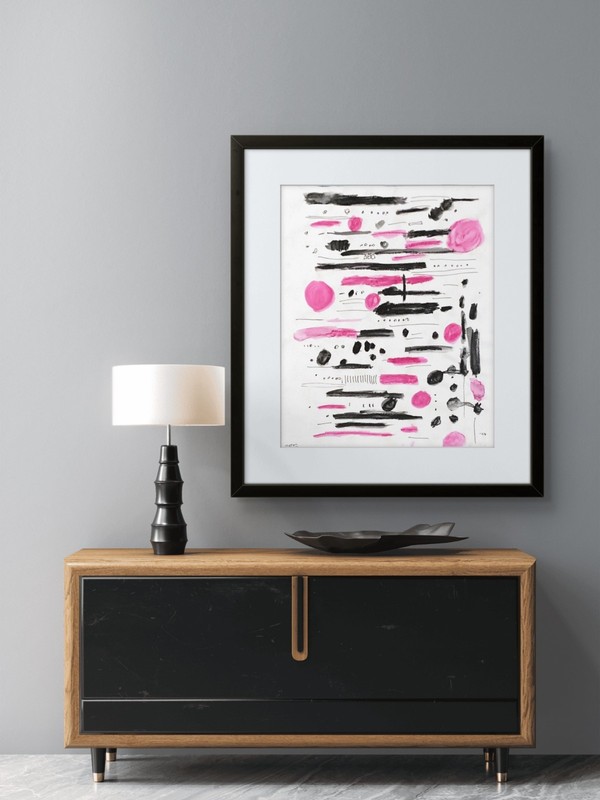 Modern Abstract Geometric Pop Art 11x14 Original Expressionist Fine Painting gallery