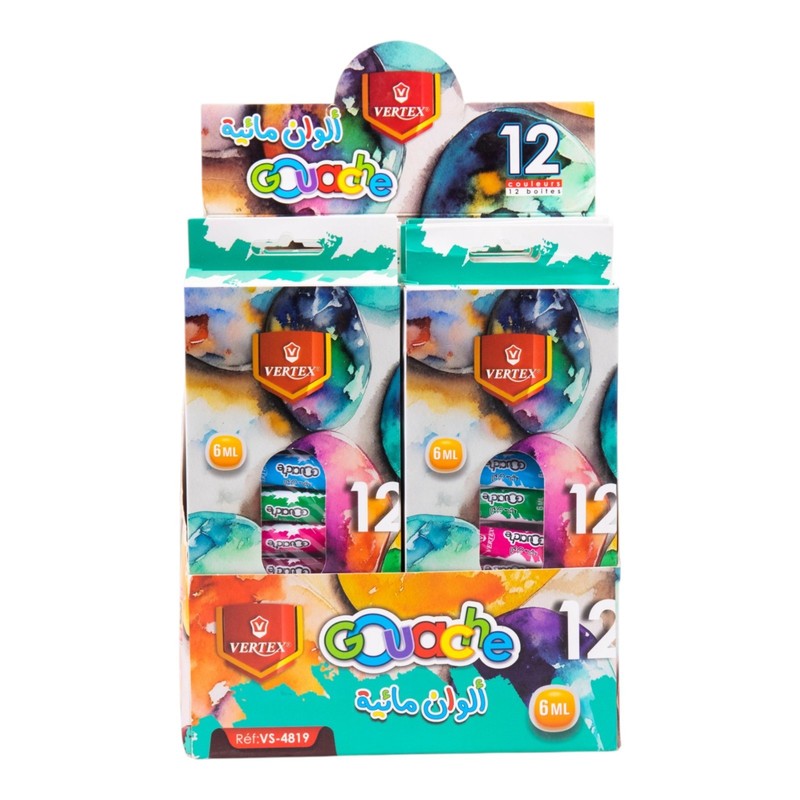 12color Gouache Color Paint Set 6ml Tubes With Brush Professional Artist School