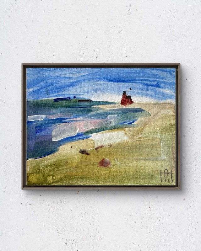 Lake Michigan No.7 10x8 Original Acrylic Landscape Painting Canvas Wall Decor
