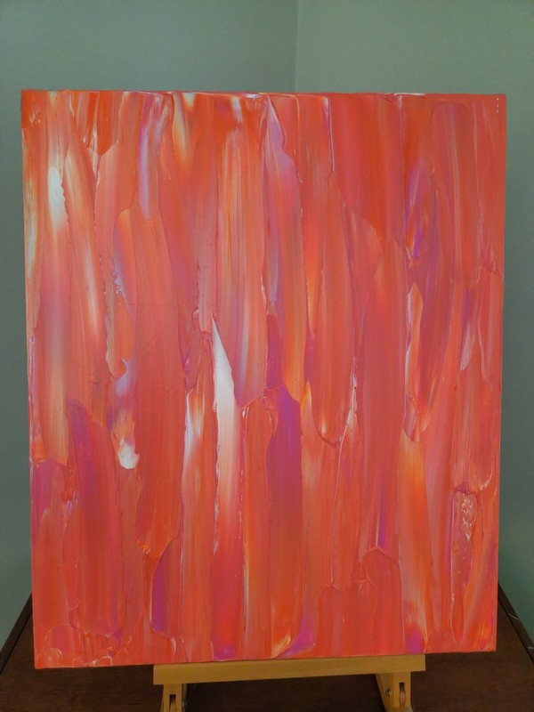 Contemporary Abstract Acrylic with Palette Knife by Steven Rowell