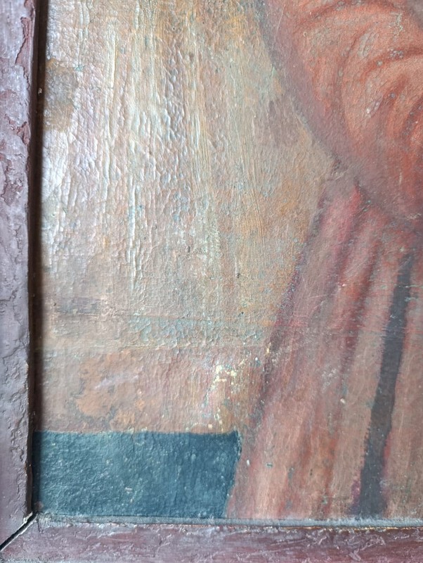 Antique 18th-19thC Cuzco School Holy Family Oil Painting - Spanish Colonial Art gallery