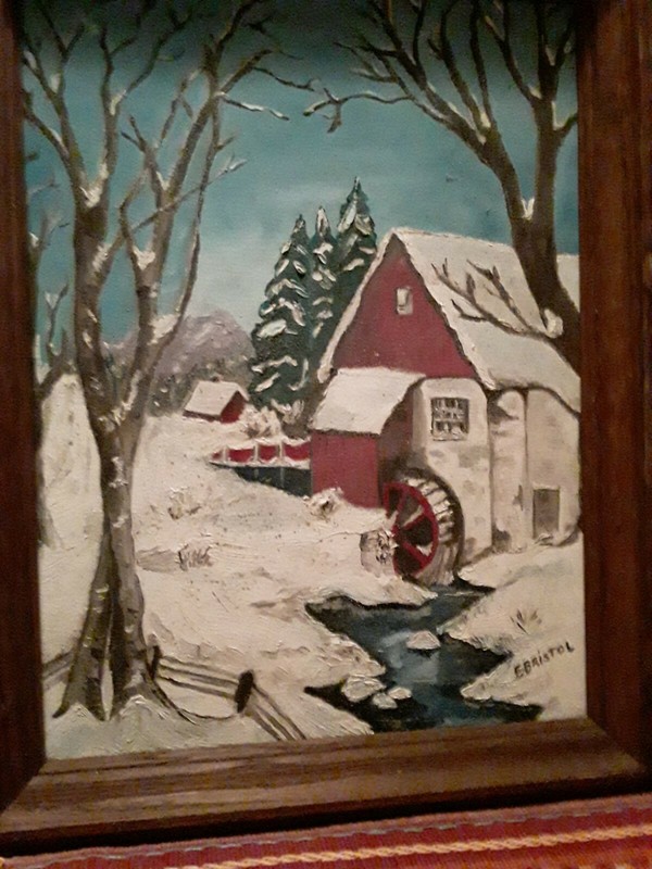 E Bristol Framed Oil PAINTING Landscape ON Board 16 x 14 SIGNED by Artist gallery