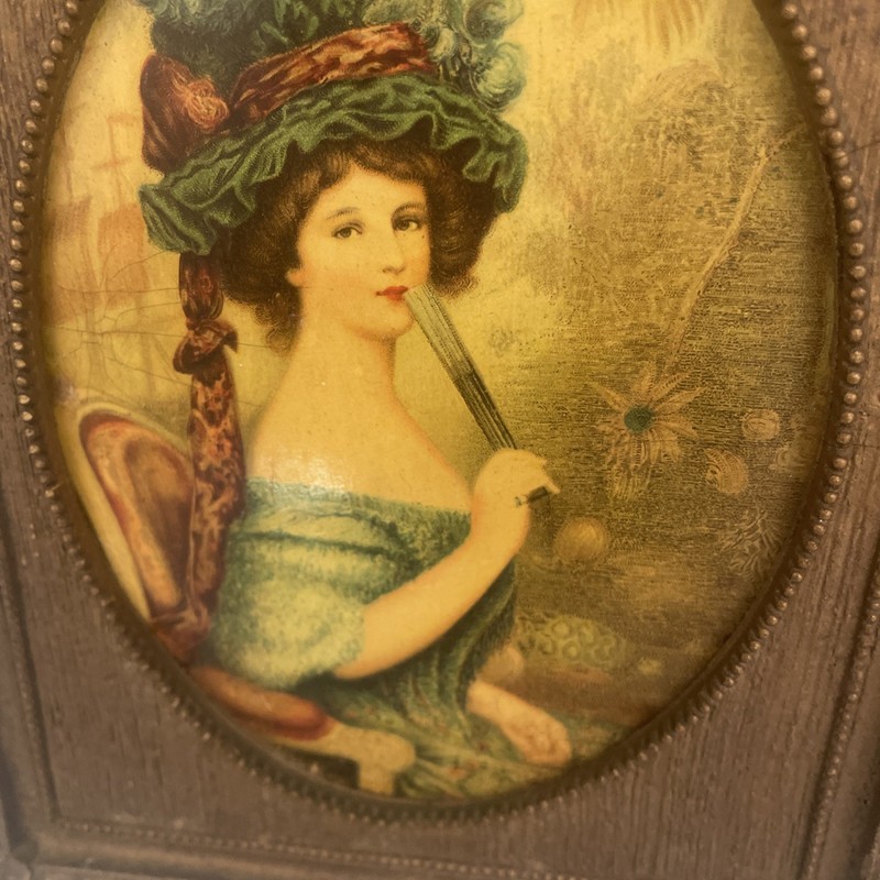 Handpainted Framed Plaques of Napoleon + Empress Josephine 4.5” x 6” EJS Mfg Co gallery