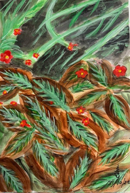Red Flowers & Leaves