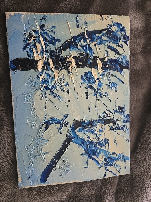 Morris Katz Original Painting 1982 5×7 Signed