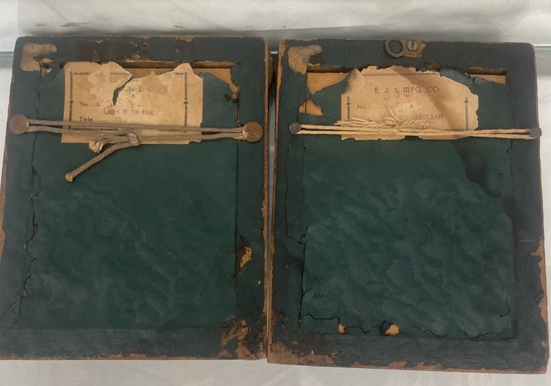 Handpainted Framed Plaques of Napoleon + Empress Josephine 4.5” x 6” EJS Mfg Co gallery