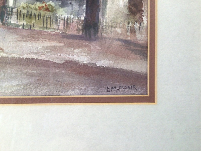 D M Fraser Sydney Street Scene Framed Watercolour Painting gallery