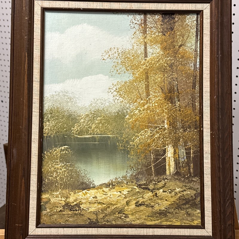 Large 20 1/2 X 16 1/2 Natural Landscape Oil On Canvas Signed